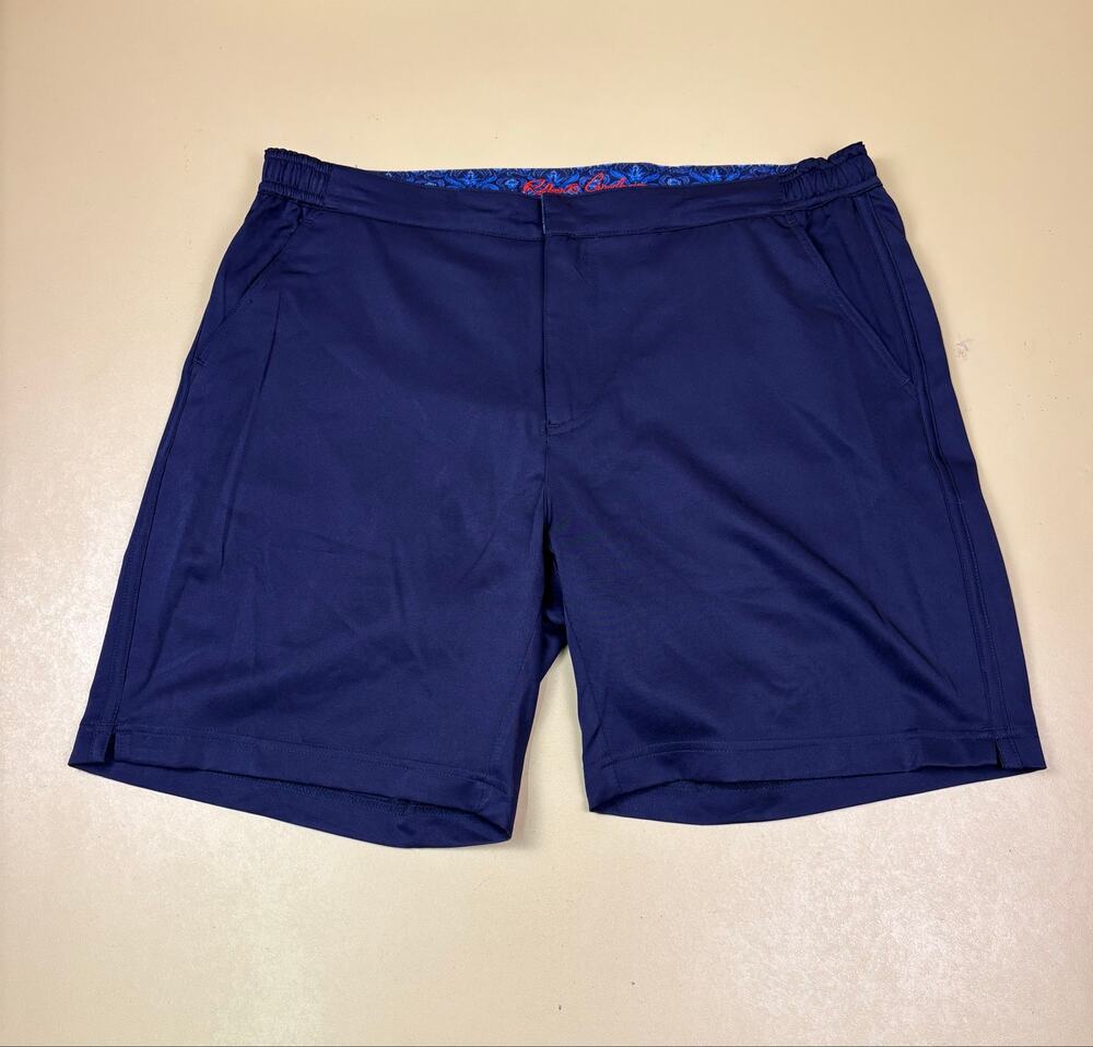Robert Graham Men’s Navy Performance Shorts Size M Stretch NWT